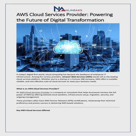 AWS Cloud Services Providers | Nlineaxis | PDF
