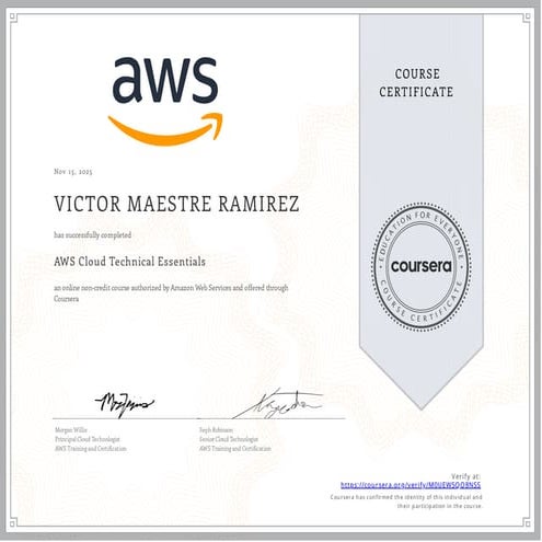 AWS Cloud Technical Essentials - AWS Certificate