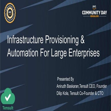 Infrastructure Provisioning & Automation For Large Enterprises