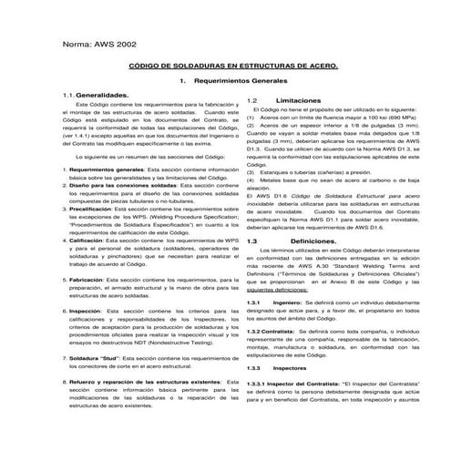 AWS  D1.1 2002 Español