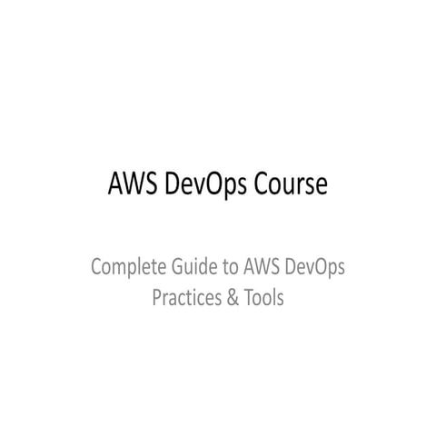 Aws Devops Course: Certification Training Online | PDF
