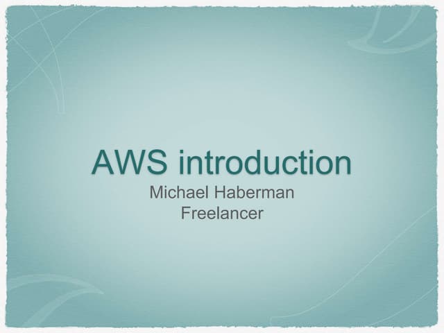 AWS intro