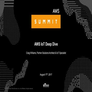 AWS IoT Deep Dive