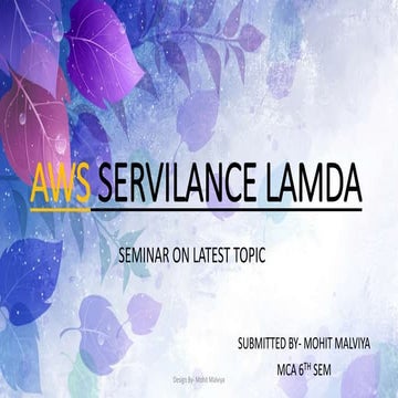 AWS Lamda  Presentation (Mohit Malviya)
