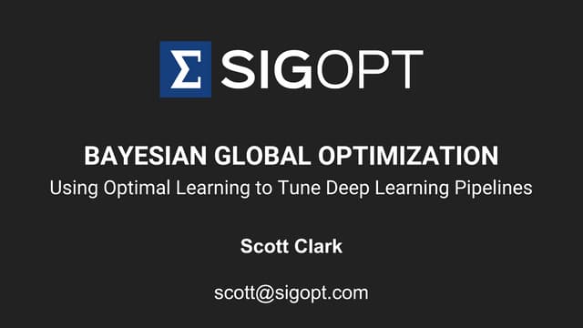 Using Optimal Learning to Tune Deep Learning Pipelines