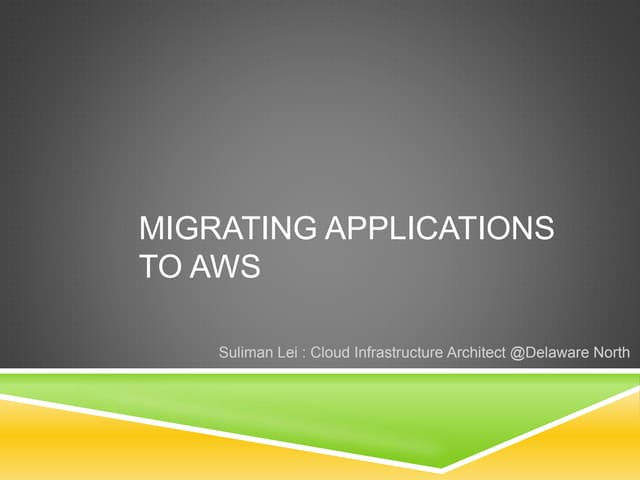 Aws migration strategy