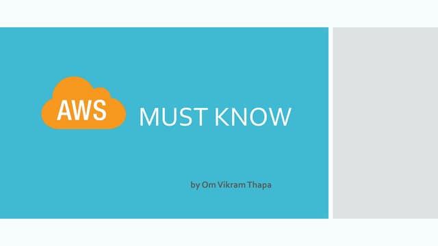 AWS Must Know