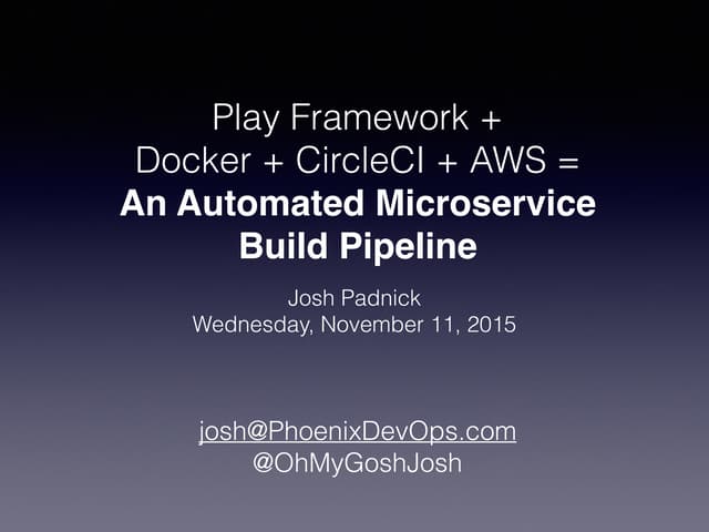 Play Framework + Docker + CircleCI + AWS + EC2 Container Service