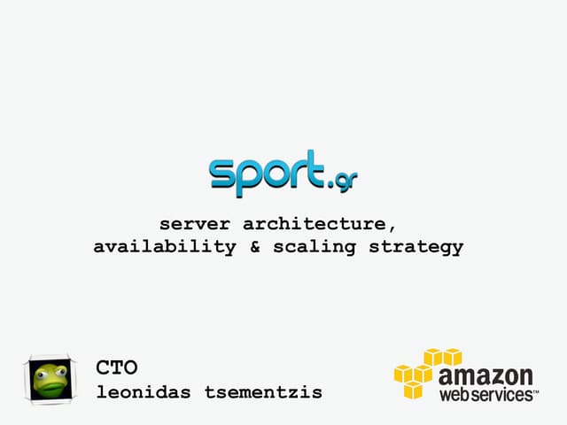 Server architecture & scaling strategy for a sports website