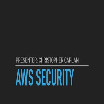 Aws security Fundamentals 