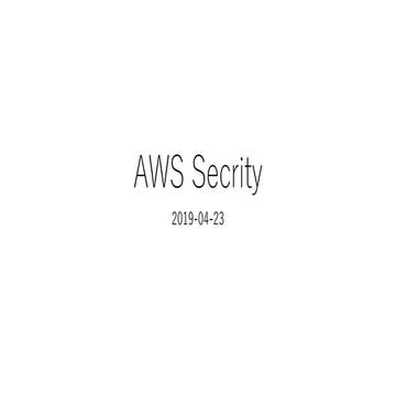 Aws security part1