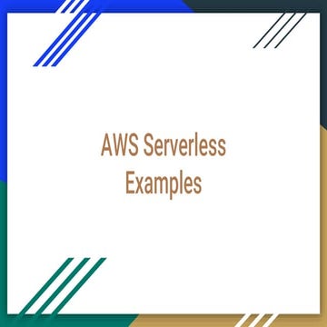 Examples AWS Serverless