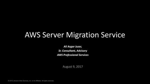 AWS Server Migration Service - A Quick Primer