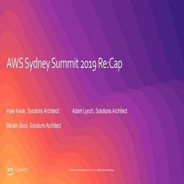 AWS Sydney Summit 2019 Re:Cap