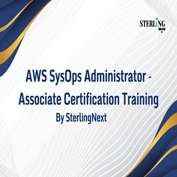 AWS SysOps Associate Certification Training for Cloud Professionals | PDF