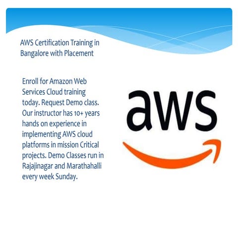 Aws training banglore 1