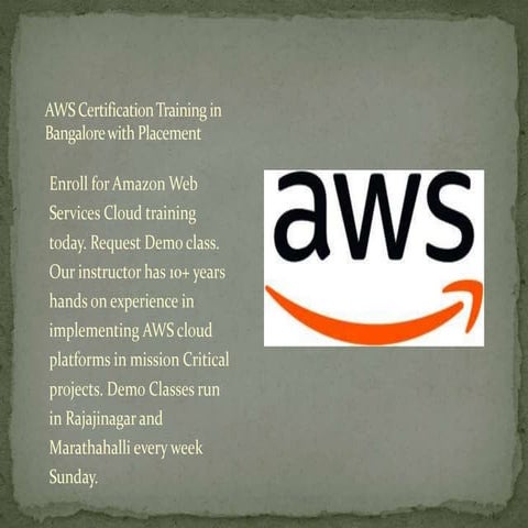 Aws training banglore 11