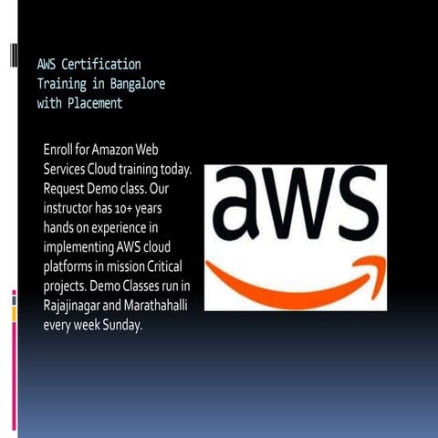 Aws training banglore 15