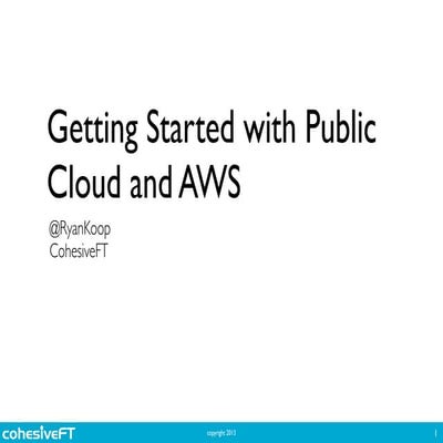 Getting started with Public Cloud and AWS