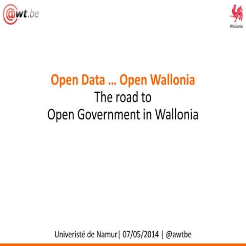 Open Data … Open Wallonia