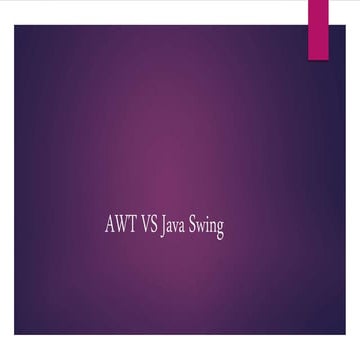 Awt vs java swing