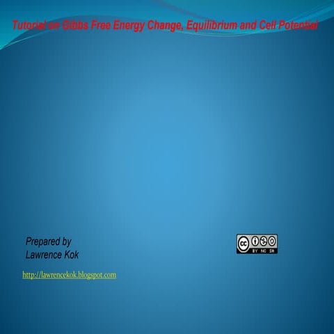 IB Chemistry on Gibbs Free energy, Equilibrium constant and Cell Potential