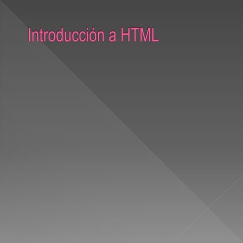 Introducción a html