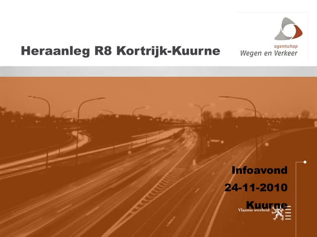 Werken R8 Agentschap Wegen en Verkeer