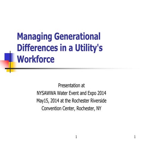 Managing Generational Differences in a Utility's Workforce