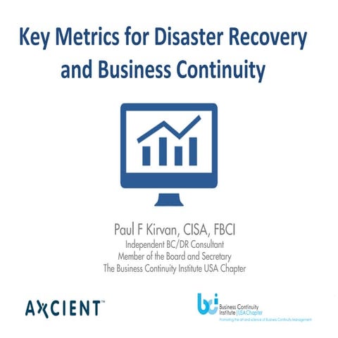 Key Metrics for Disaster Recovery and Business Continuity
