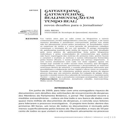 Axel bruns gatewatching