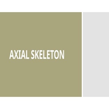 Axial Skeleton | PPT