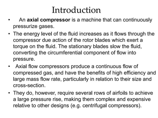 Axial flow compressor 