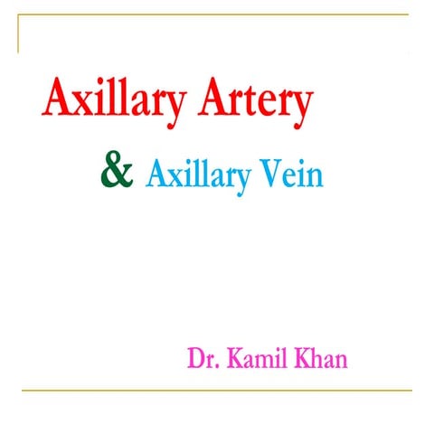 Axillary artery and axillary vein