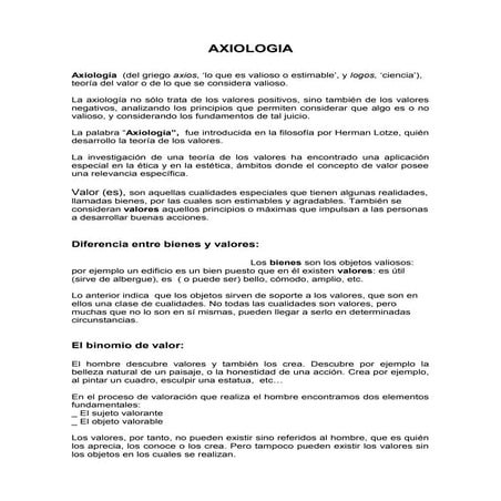Axiologia