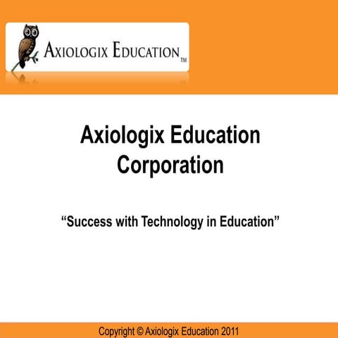 Axiologix Company Presentation Jan 2011