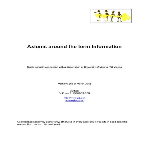 Axioms around the term information