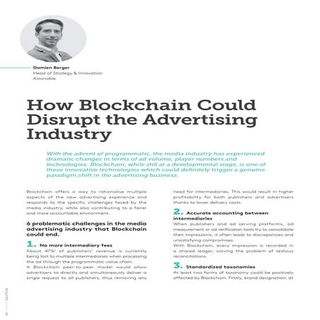 How Blockchain could disrupt the advertising industry