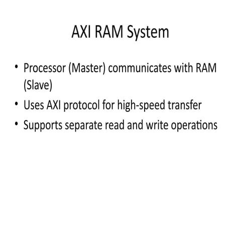 Comprehensive AXI RAM Design with System Overview and Data Flow ...
