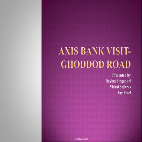 Axis bank visit-ghoddod_road