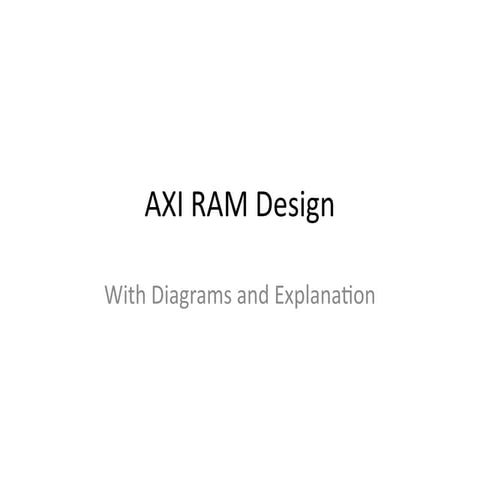 Comprehensive AXI RAM Design with System Overview and Data Flow ...