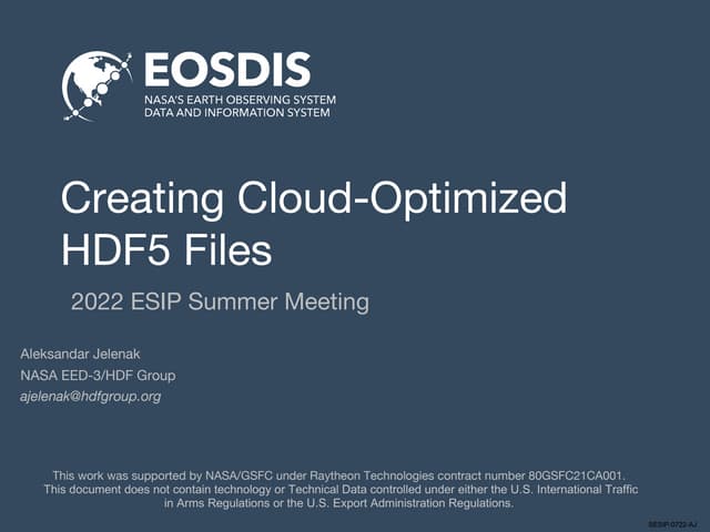 Creating Cloud-Optimized HDF5 Files