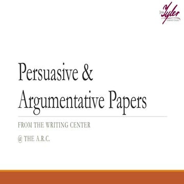 Argument/Persuasive 