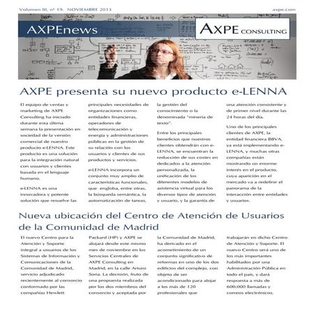 AXPE Consulting. Boletín de noticias express de Noviembre de 2013