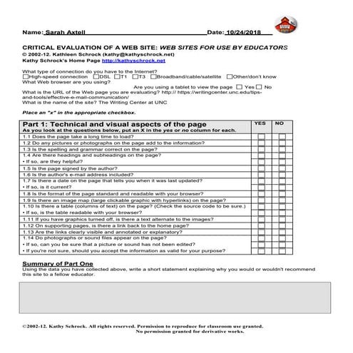 Evaluation of Writing Center at UNC