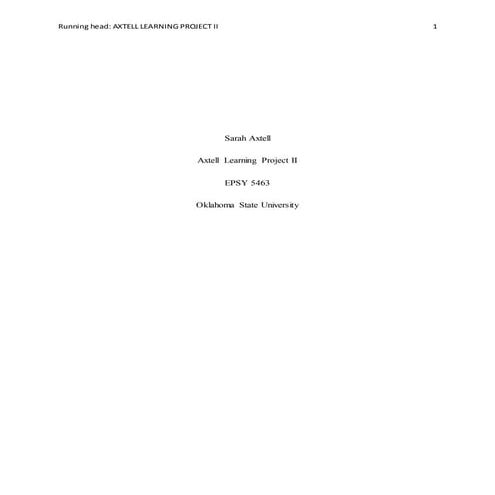 Axtell learning project ii