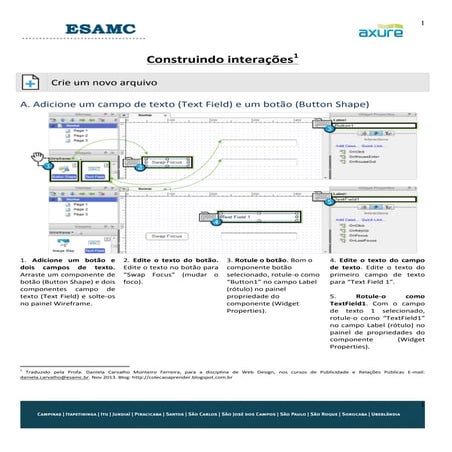 Construindo interações no Axure
