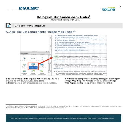 Rolagem dinâmica no Axure