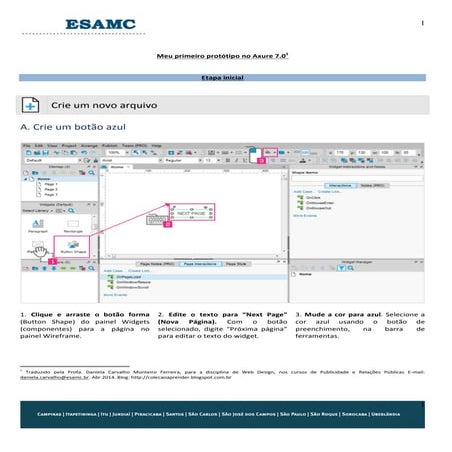 Meu primeiro protótipo no Axure 7.0