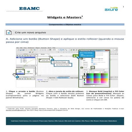 Axure widgets masters